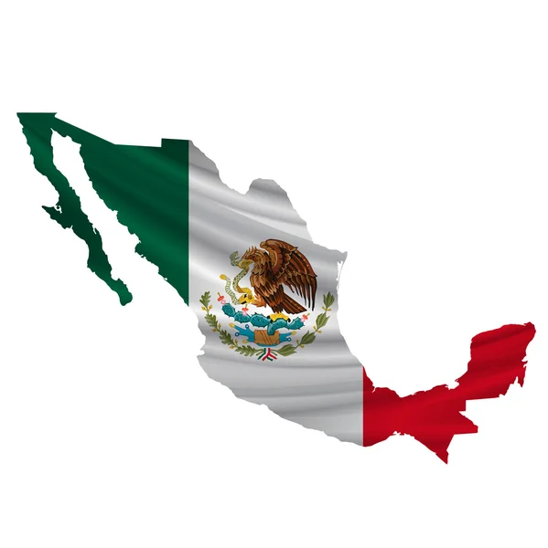 Mexico　 Flag map icon — Stock Vector